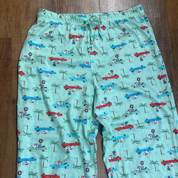 Macy’s mint green Santa holiday lounge pants size L NWT - Picture 4 of 6